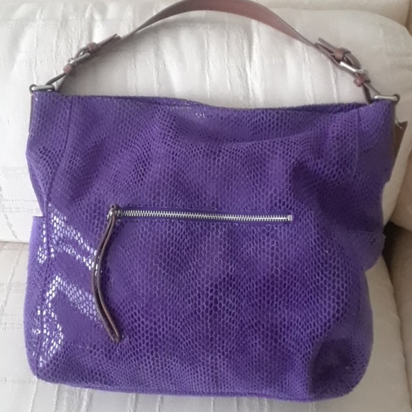 Leather/Suede purple purse - Picture 2 of 3